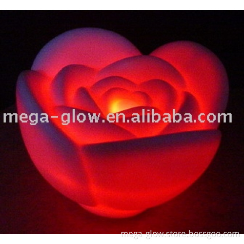 LED floating flashing Rose mood light, LED rose spa light